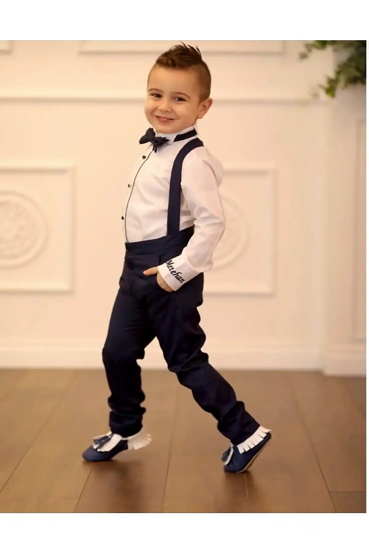 Erkek Çocuk Lacivert Salopet Set